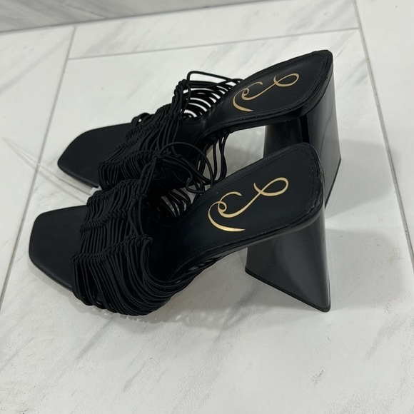Sam Edelman Black Laurette Block Heel Sandals - Size 8 - Picture 6 of 17